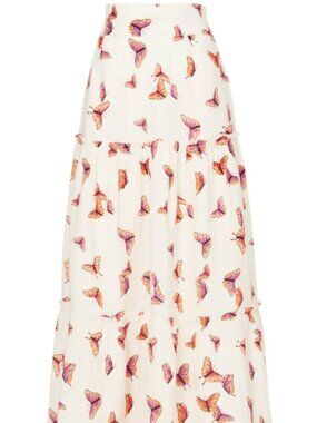 Benjanan Discovery Skirt - White with Butterflies